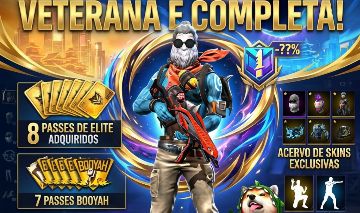 CONTA VETERANA FREE FIRE, MAIOR PARTE DOS ITENS COMPRADOS SÃO ANTIGO!!