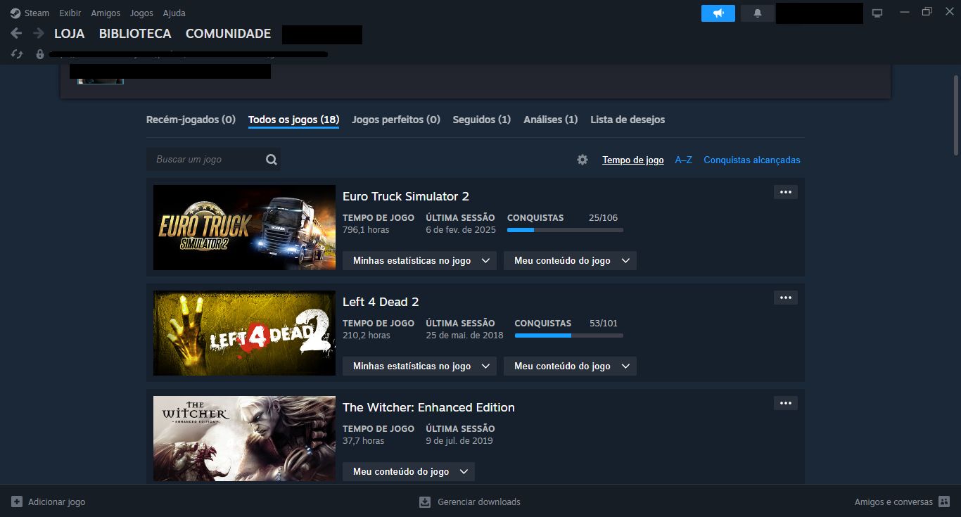 Conta Steam com 13 jogos, lista a baixo (Ativo e regular)