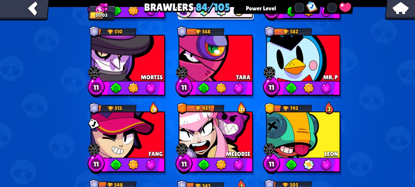 CONTA BRAWL STARS ANTIGA 31K TROFEUS SKINS RARAS! colette Trixie e muito mais!