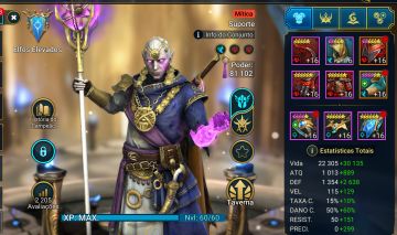 Raid shadow legends conta com galathir, ninja, wukong, cervo, georgid, artor