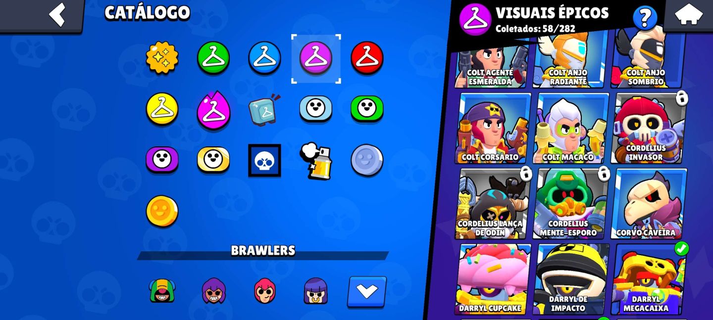 Conta Brawl Stars super rara com skins exclusivas