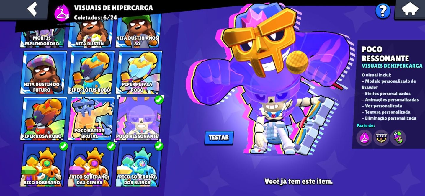 Conta de Brawl Stars INSANA! (2021, full brawlers e skins rarissimas)
