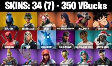 CONTA FORTNITE COM 34 SKINS SULTURA/TRAILBLAZER/TNTINA/REDLINE/HOPE/KATALINA