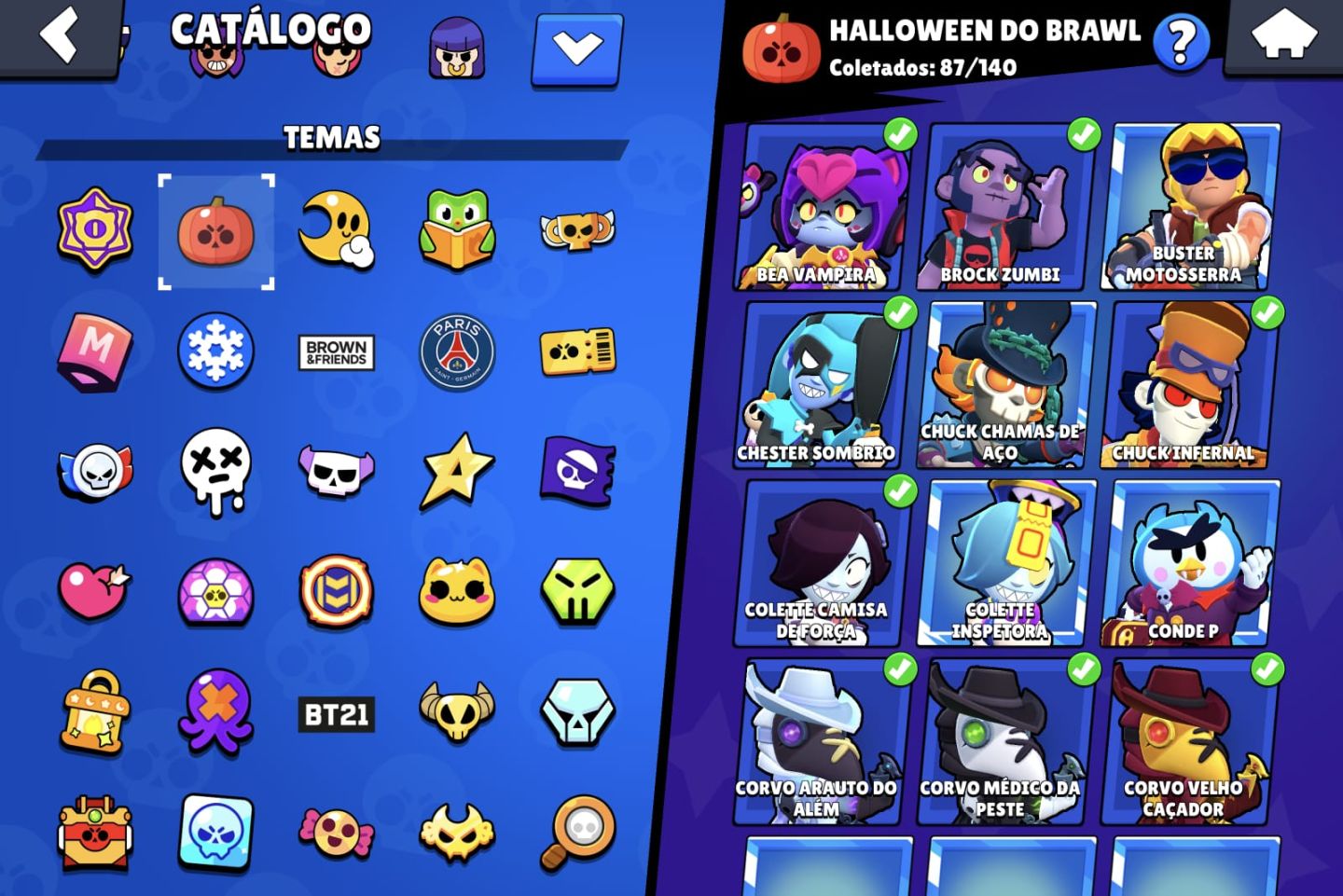 Conta Brawl Stars Full Acesso | 70k+ Troféus | 107/107 Brawler