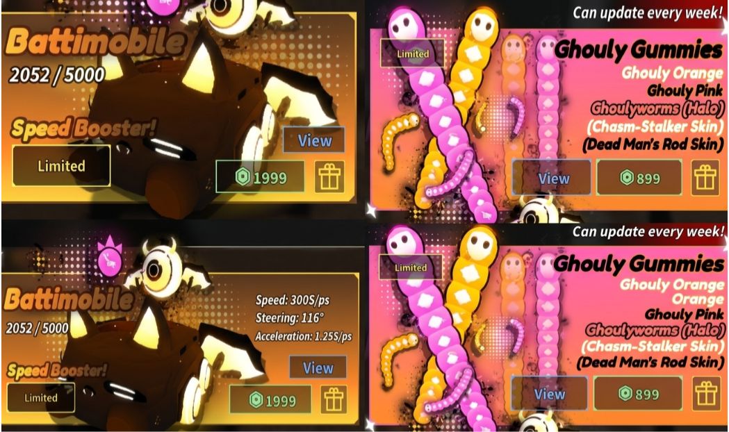 Novas skins da atualização Nates Blades do Fisch!