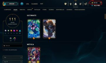 Lvl 166 | 111 skins | 6113 RP | negociavel