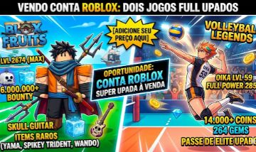 Conta Roblox MONSTRA: Blox Fruits Upado + Volleyball Legends