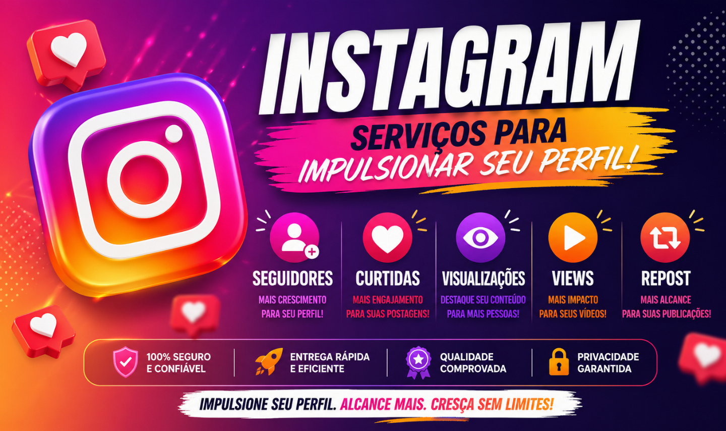 [MAIS BARATO!] INSTAGRAM - SEGUIDORES, CURTIDAS, VISUALIZAÇÕES, VIEWS & REPOST