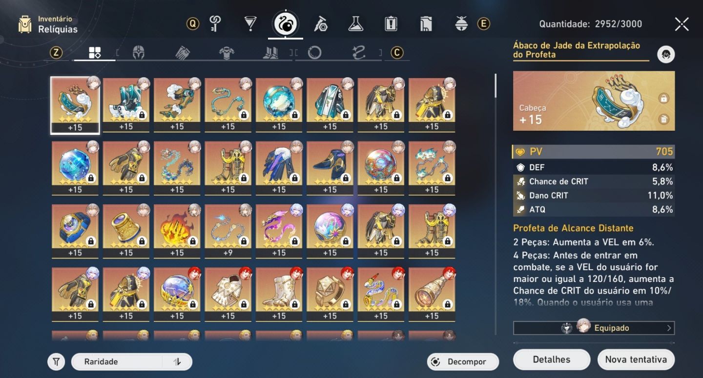 HSR Whale Nvl 70 | 53 Limitados T5 | Todos de Fate + Assinaturas |E-mail Próprio
