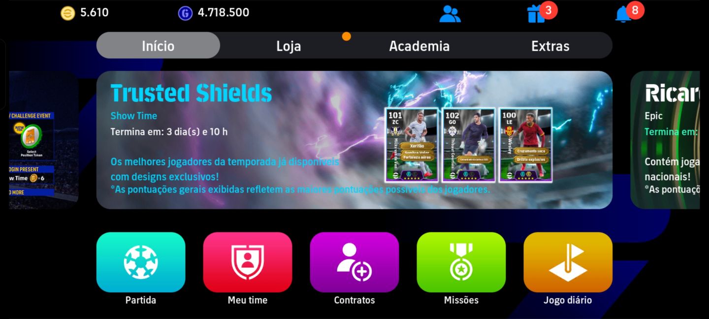5600 MOEDAS + TIME BRABO + eventos semanais pra fazer