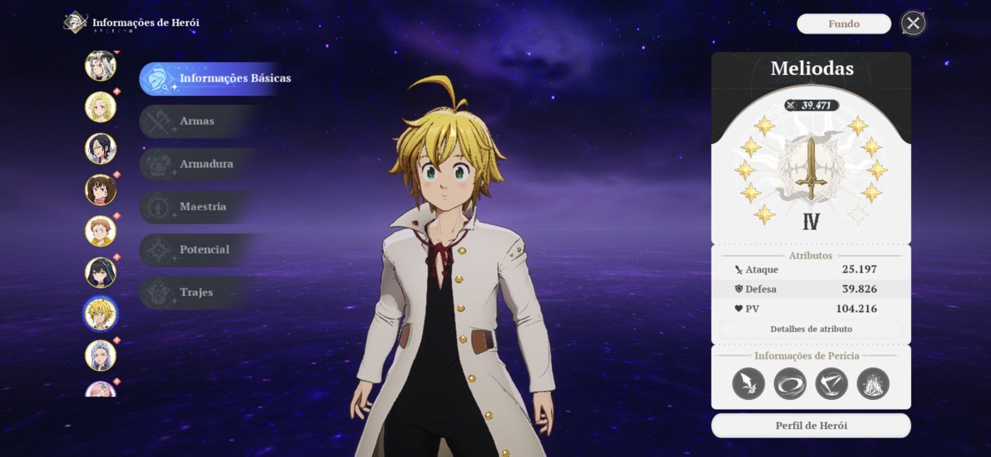 BAN P10, MERLIM P10, MELIODAS P9, ELIZA P6, GOWTHER P6, CONTA FULL END GAME