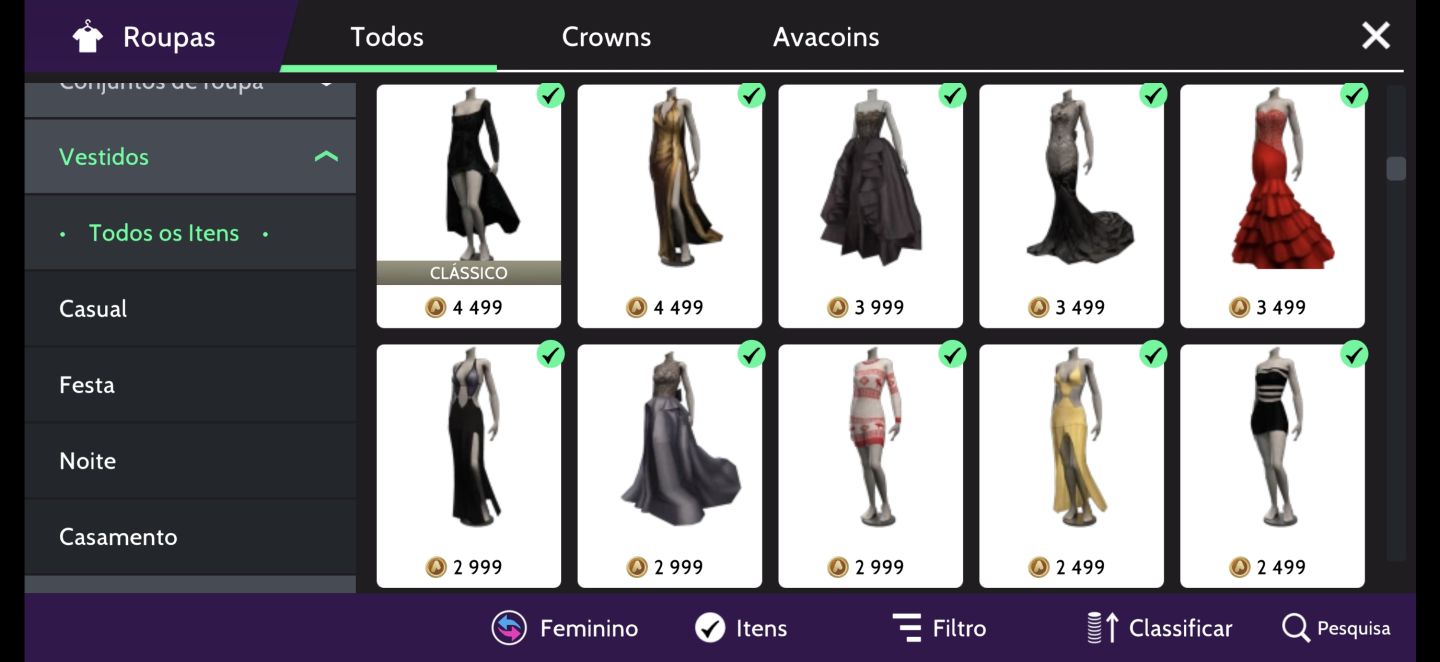 Conta antiga Avakin Life fem lvl48