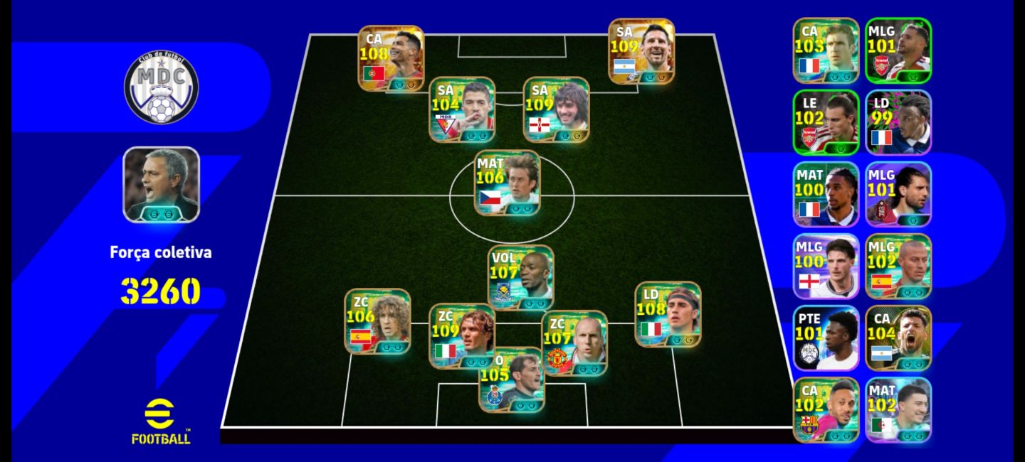 Conta efooteball, Full meta time