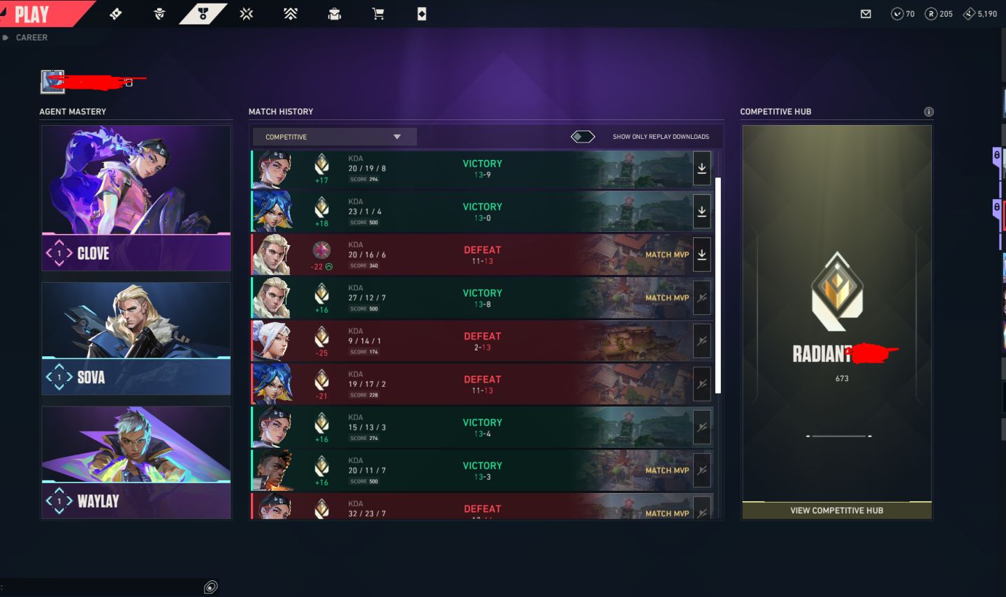 CONTA VALORANT RADIANTE TOP ALTO COM SKINS