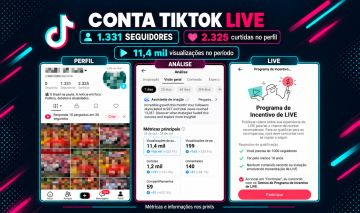 CONTA TIKTOK COM LIVE 1.331 SEGUIDORES REAIS