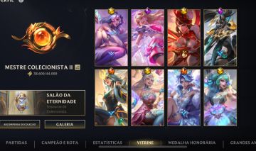 CONTA WILD RIFT COM PRESTIGIO E CROMAS