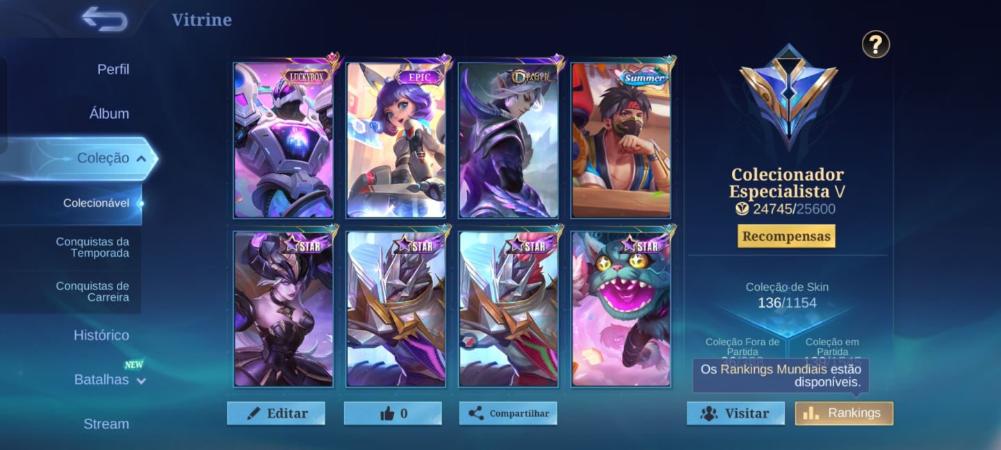 Mobile legend, conta mbl a venda!