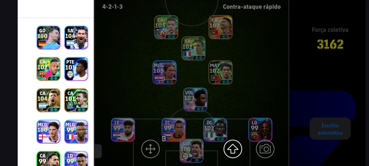 Conta EFOOTBALL 3150 DE FORCA COM CR7 BIGTIME E MODRIC SHOWTIME
