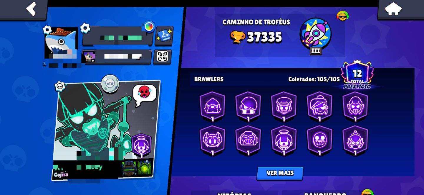 Conta de Brawl stars gemada barata
