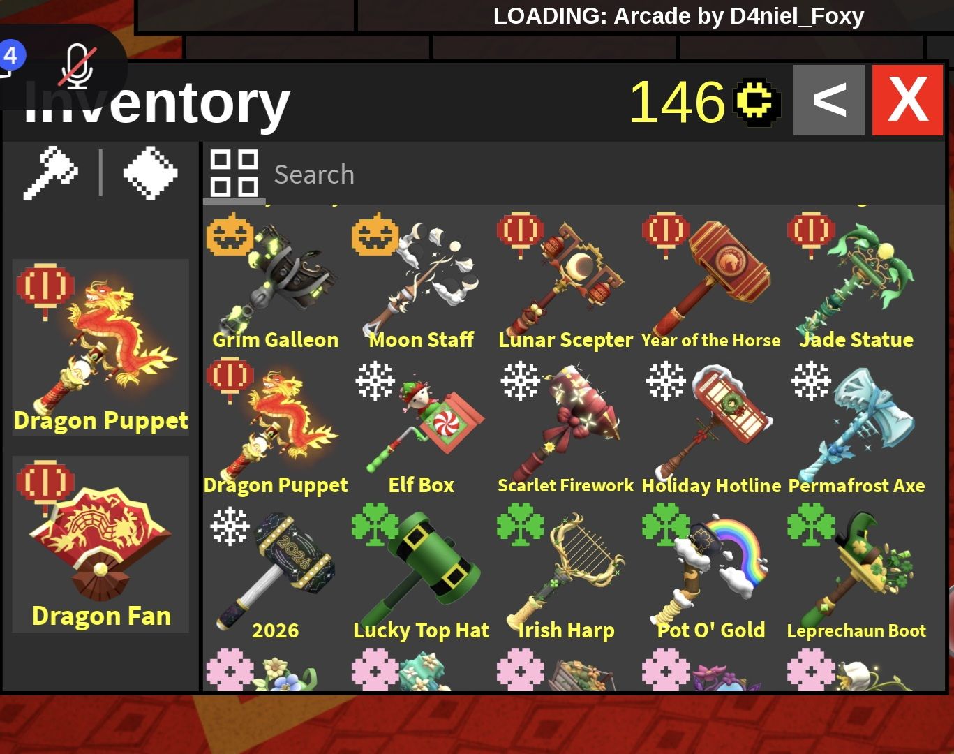 Itens de Flee the facility-Marretas-Gemas-Sets