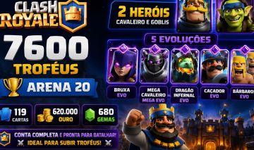 CONTA CLASH ROYALE 8K TROFEUS