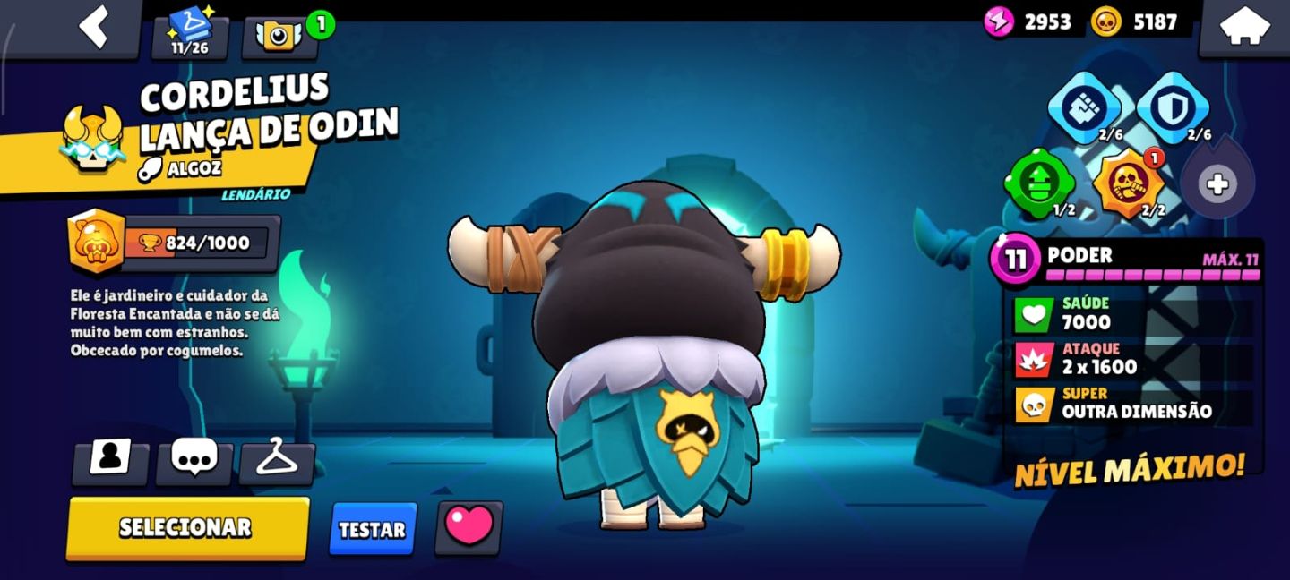 Conta Brawl Stars 8.000 Troféus + 47 Personagens e Muito Mais!