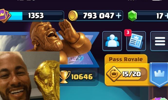 CONTA DE CLASH ROYALE COMPLETA PRA PEGAR ARENA 14K DE TROFEU