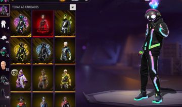 CONTA FREE FIRE NÍVEL 62 GARAGEM MCLAREN 91 CONJUNTOS + PASSES