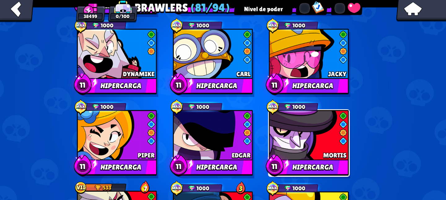 CONTA BRAWL STARS VETERANA FULL ACESSO