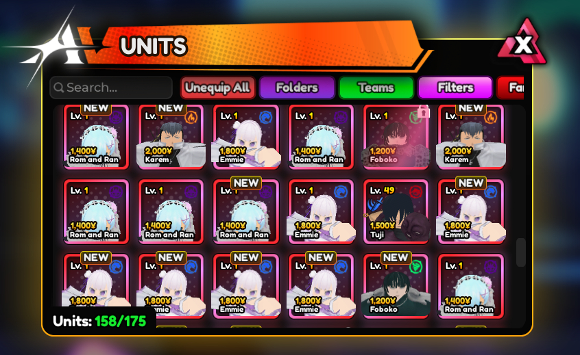 Conta 2 (Monarch) Sung Jin-woo & Igris + Chain Anime Vanguards + Gogeta SS4