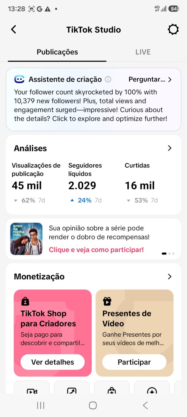 CONTA TIK TOK BR 11.OOO SEGUIDORES COM (VITRINE ON + PROGRAMAS DE RECOMPESAS $ )