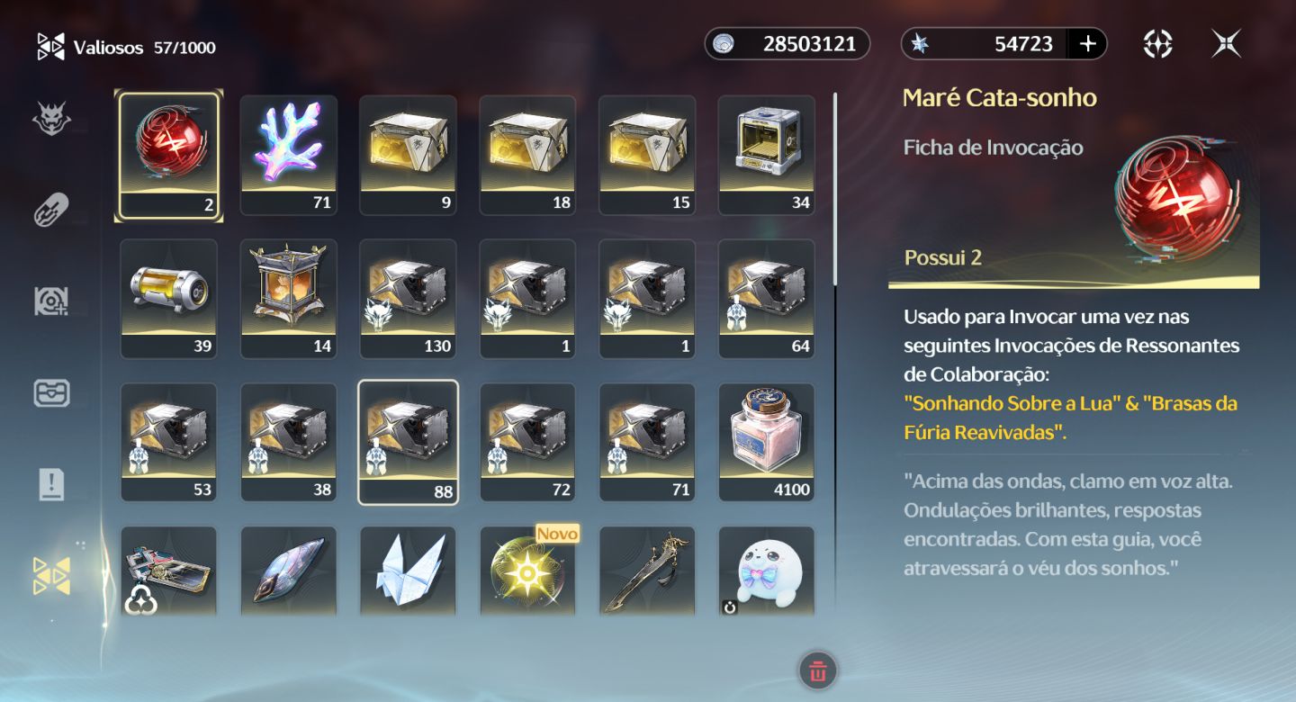 CONTA WUWA 7 RESSONATORS T5 + 54K ASTRITES