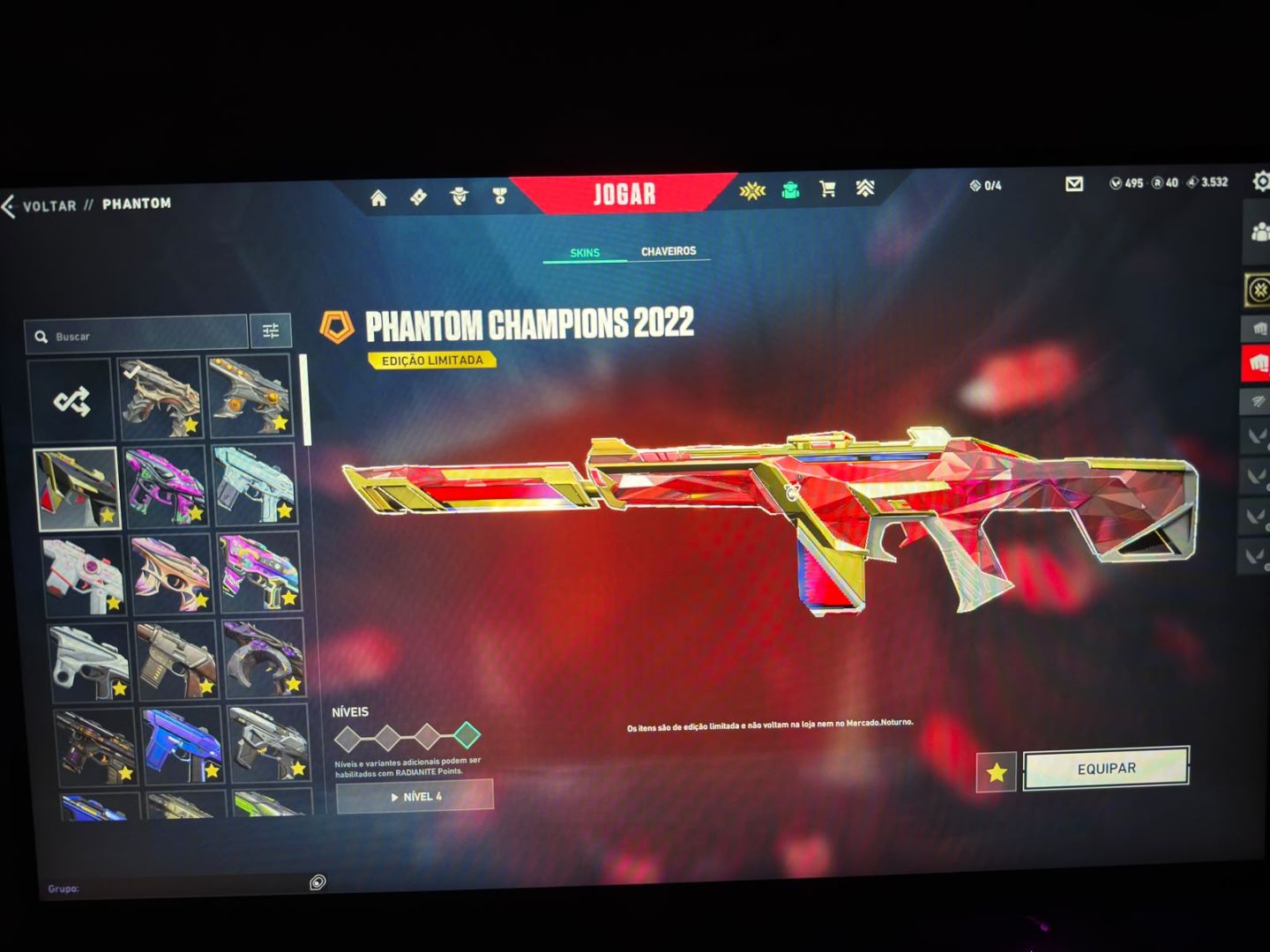 CONTA VALORANT TOP [X]SKINS PREMIUM+[X]VANDAL/PHANTOM/FACAS, ACESSO TOTAL (FA)