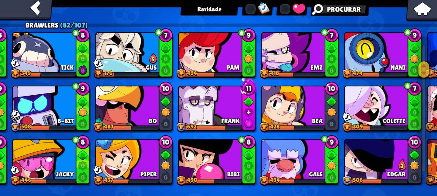 CONTA DE BRAWL STARS 26K TROFÉU + PERS ESPECIAIS (LEN,MIT,ÉP)