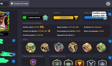 Conta 8 ball pool (6 dígitos , vip diamante negro )