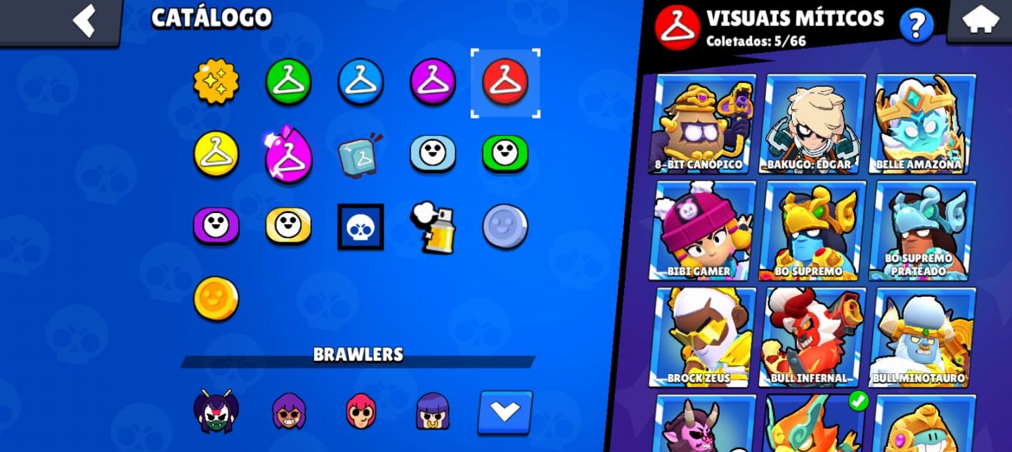 Conta Brawl Stars - 87 Brawlers | 25k+ Troféus | 9 Skins Lendárias