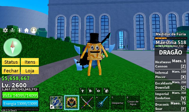CONTA BLOX FRUITS COM DRAGON PERM E 2X MONEY E COM MUITO ROBUX GASTOS