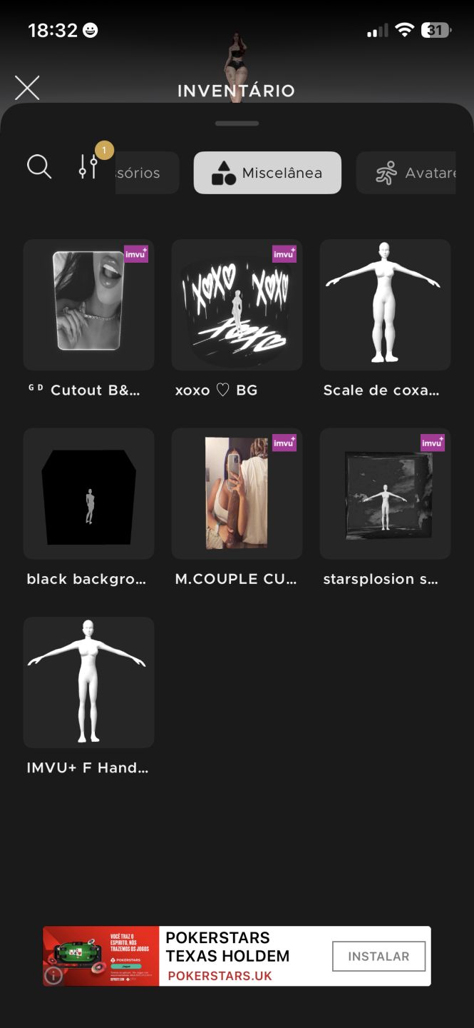 Conta de Feminina Imvu