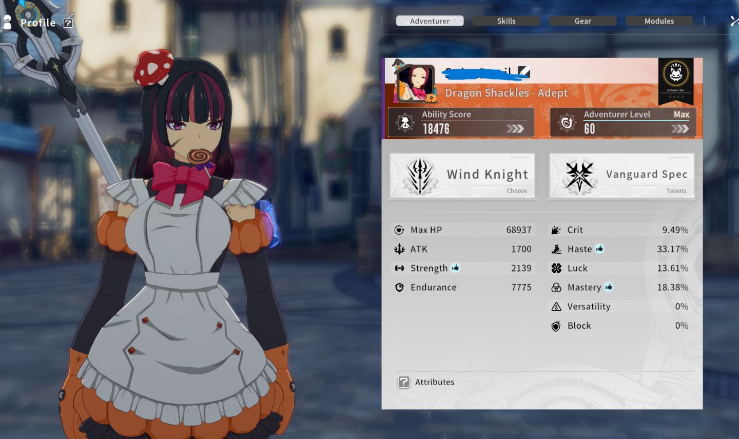 Conta Blue Protocol Star Resonance 18k de Ability Score, cosmeticos pagos, lv60