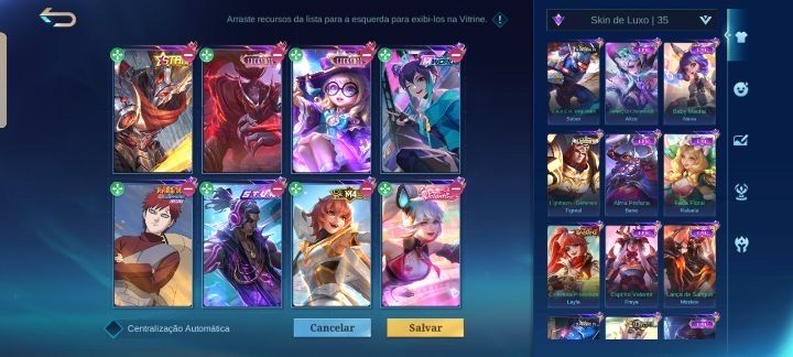 Mobile Legends | 289 Skins | Kof + Collector + Transformers + Sanrio | Raridade