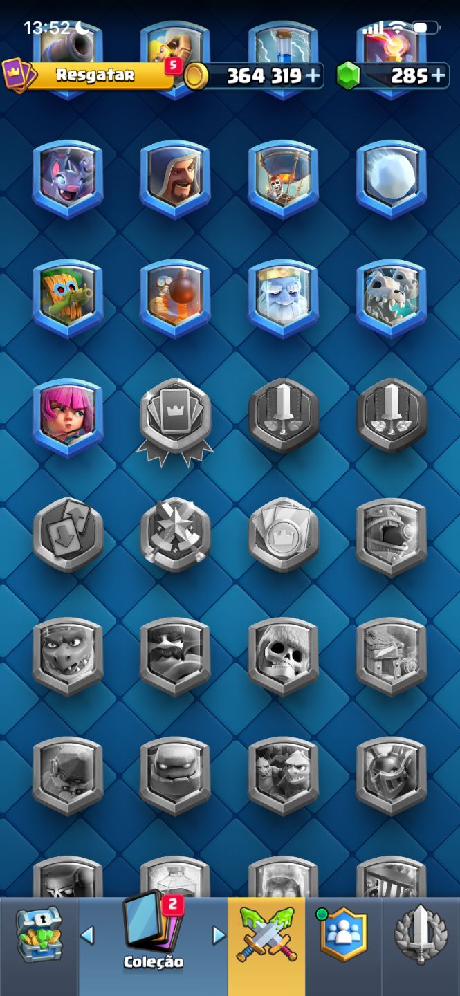 CONTA CLASH ROYALE | 3.083 TROFÉUS | CARTAS ARENAS 1-9| EMOTE 6-7 | 285 GEMAS