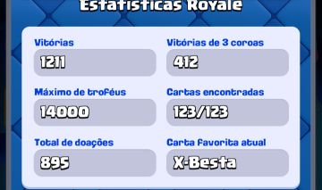 Conta Clash Royale 14.000 troféus+ cartas nvl 16