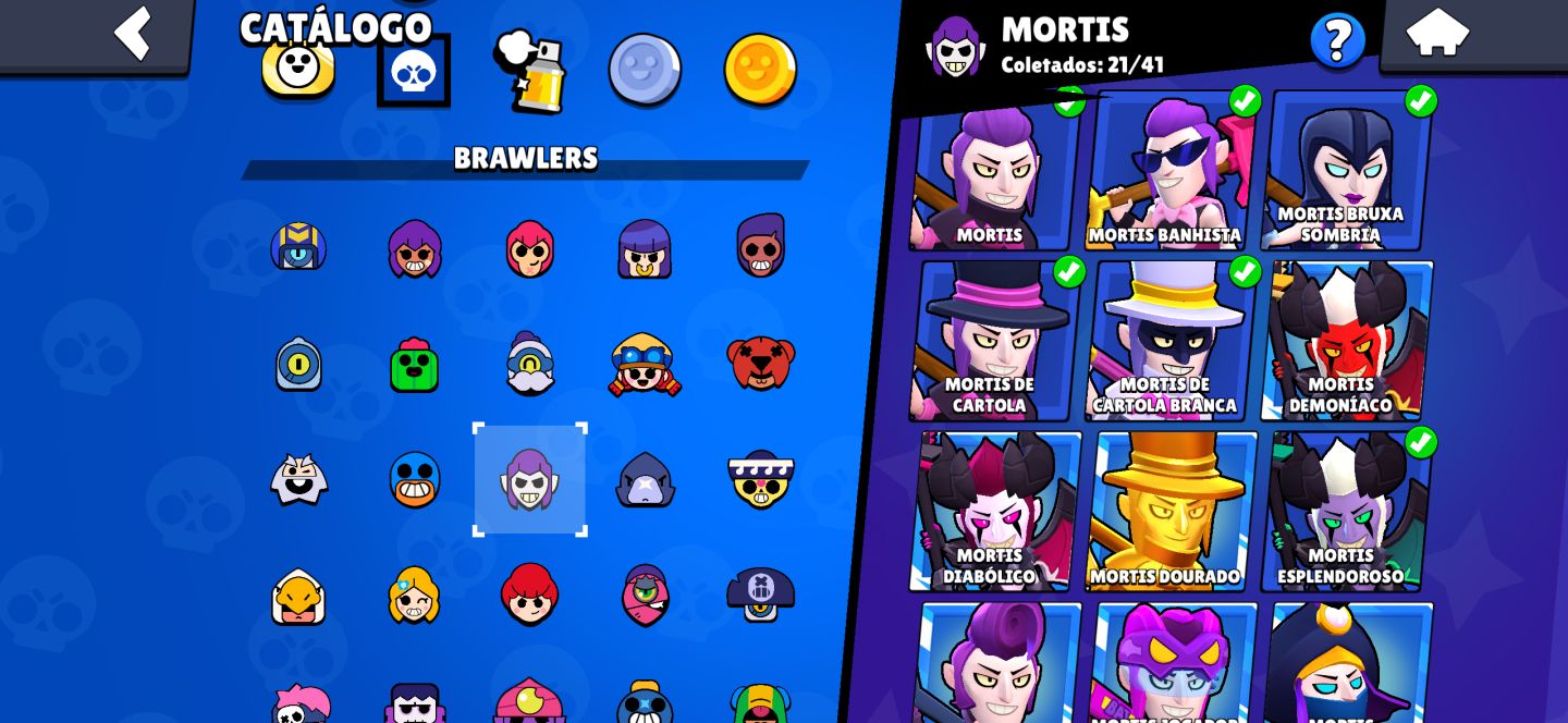 CONTA BRAWL STARS OG | COLEÇÃO COMPLETA + 74K TROFÉUS