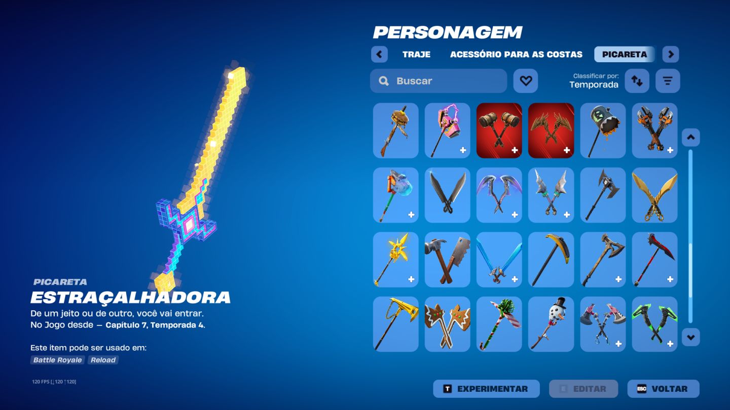 Conta Fortnite com Transcendental e outra skins da Temporada X e mais temporadas