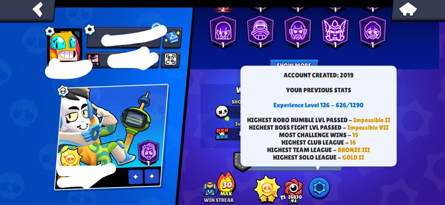 Conta Brawl Stars 2019 Top 83K de Troféus com Bibi Heroica