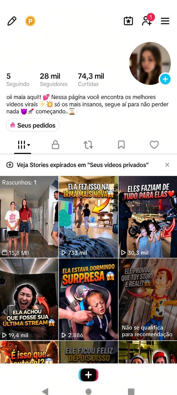 CONTAS TIKTOK! MONETIZADA E STUDIO