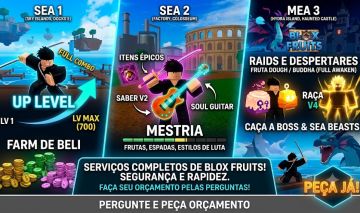 UPO CONTAS BLOX FRUITS SOB NEGOCIAÇÃO!!!! CONSULTE A DESCRIÇÃO!!