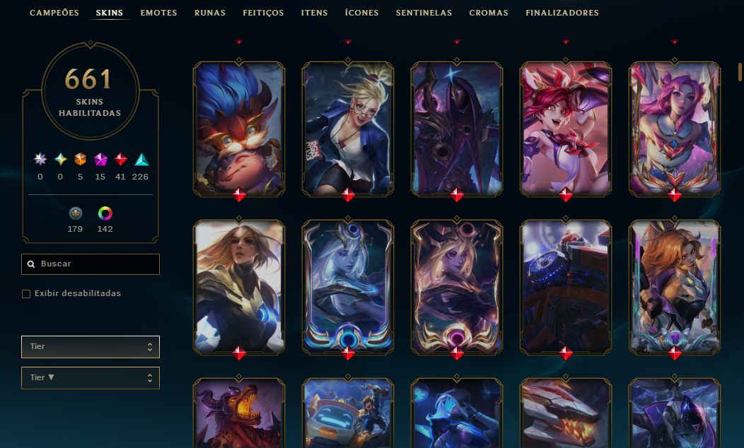 CONTA LOL | 661 SKINS | SEASON 2012