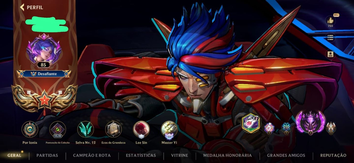 Conta Wild Rfit top/skins Limitadas