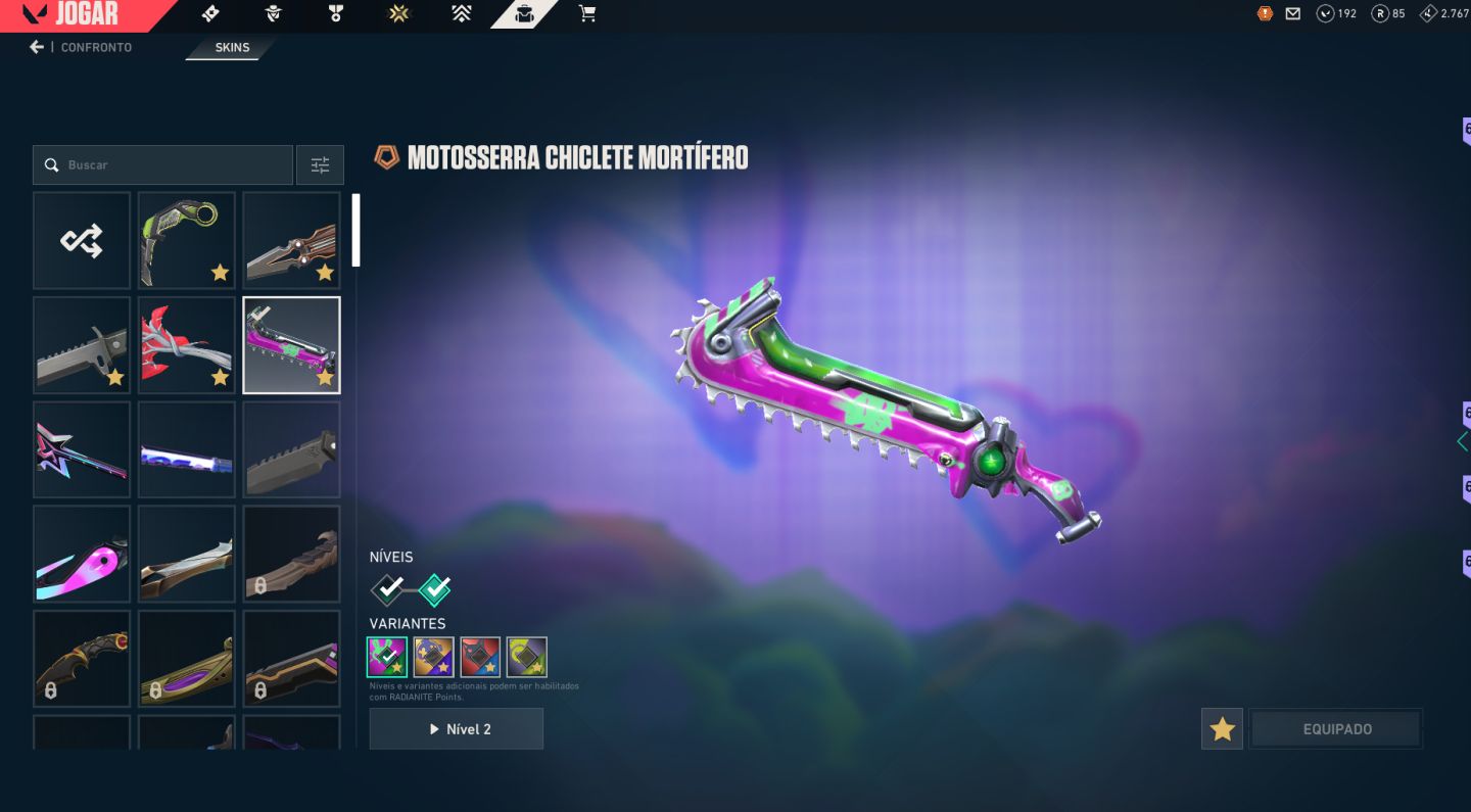 Conta Valorant ascendente 3 com 5 facas e varias outras skins de armas